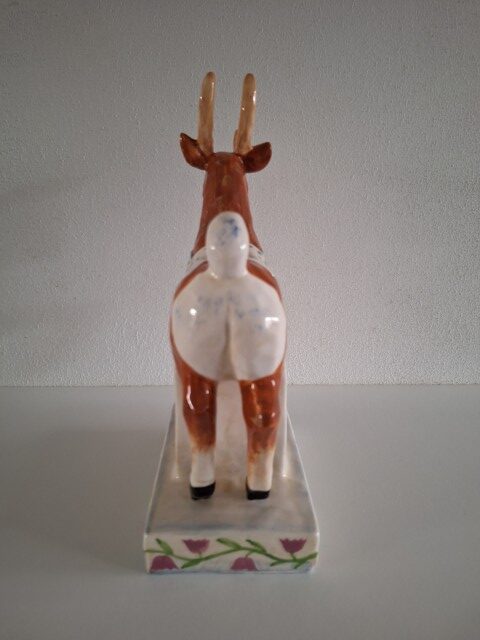 Holiday Tradition Porcelain Rendier Kaarshouder