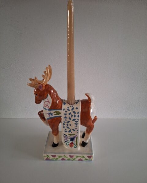 Holiday Tradition Porcelain Rendier Kaarshouder