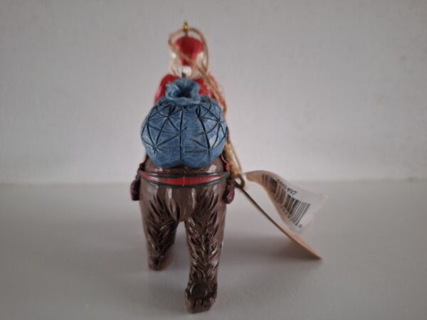 Santa Riding Bear Hanging Ornament Retired
