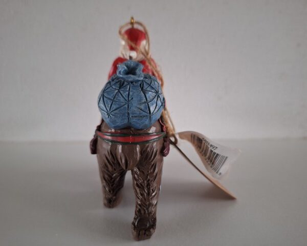 Santa Riding Bear Hanging Ornament Retired
