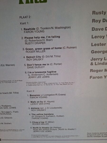 Golden Country & Western dubbel LP Gebruikt Artikel