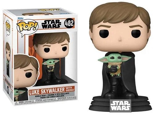 Funko Pop Star-Wars Mandalorian Luke with Grogu 482