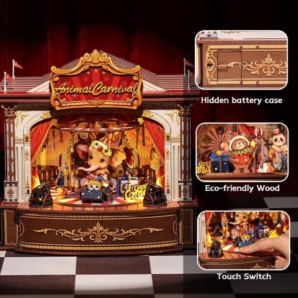 Cutebee, 3D Muziekdoos, Animal Carnival 22x18x22,2cm