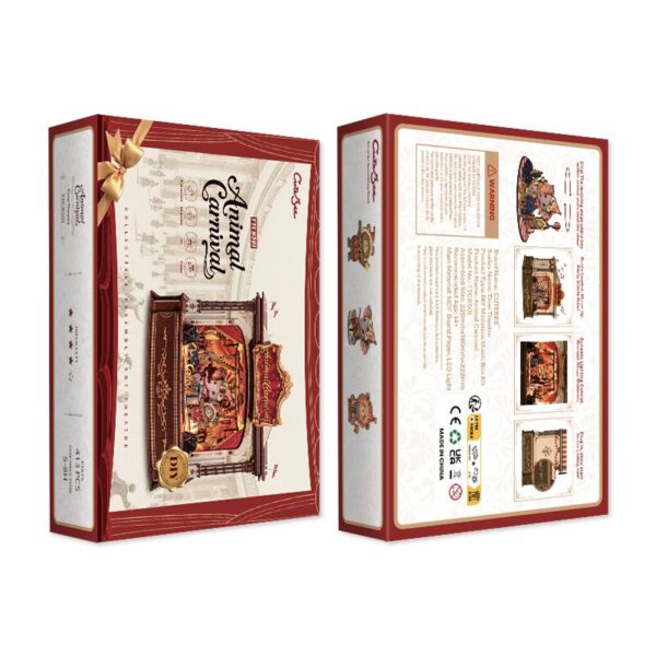 Cutebee, 3D Muziekdoos, Animal Carnival 22x18x22,2cm