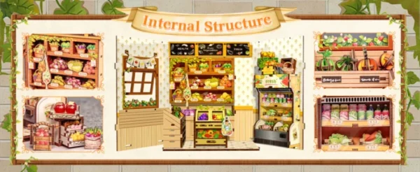 Cutebee, 3D The Green Grocery 16,2×15,8×20,6cm