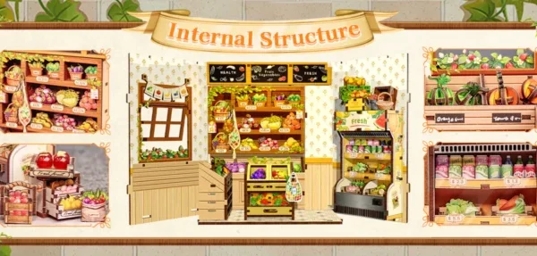 Cutebee, 3D The Green Grocery 16,2×15,8×20,6cm