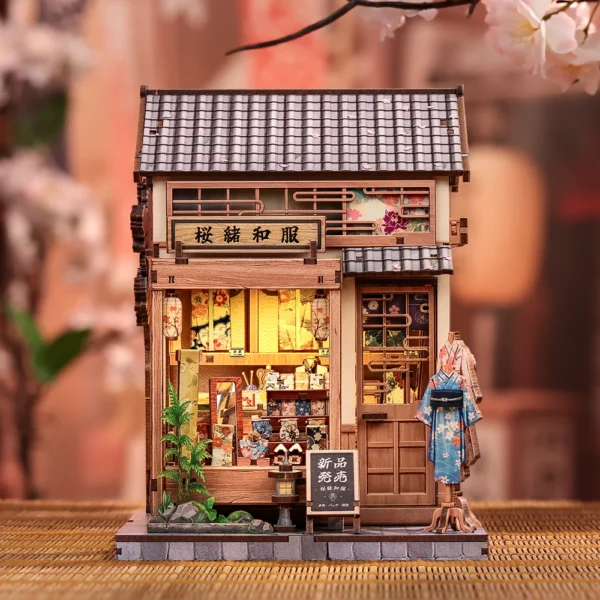 Cutebee, 3D Sakura O Kimono Shop 14x13x19cm