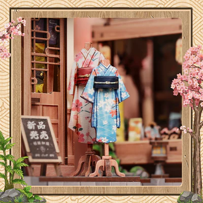 Cutebee, 3D Sakura O Kimono Shop 14x13x19cm