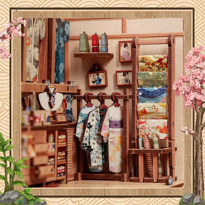 Cutebee, 3D Sakura O Kimono Shop 14x13x19cm