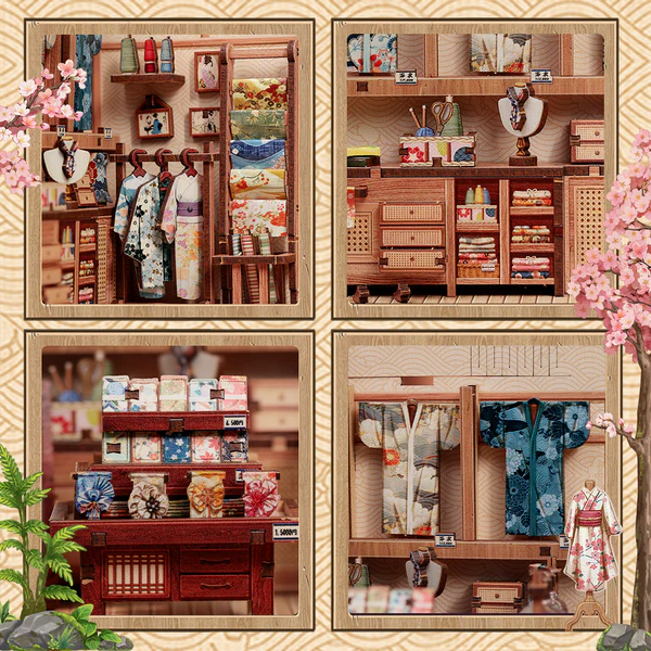 Cutebee, 3D Sakura O Kimono Shop 14x13x19cm
