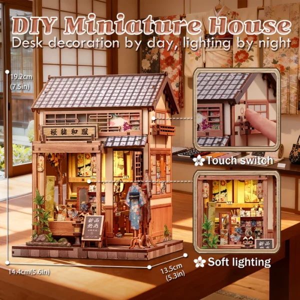 Cutebee, 3D Sakura O Kimono Shop 14x13x19cm