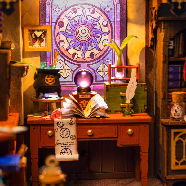 Robotime, 3D The Magic Study met LED verlichting 21x13x19cm