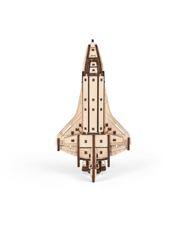 Eco Wood 3D Mechanische Houten Puzzel, Space Shuttle 33,5×22,3×17,0