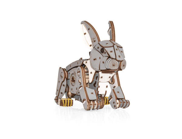 Eco Wood 3D Mechanische Houten Puzzel, Rabbit 21,7×10,4×17,4