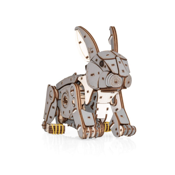 Eco Wood 3D Mechanische Houten Puzzel, Rabbit 21,7×10,4×17,4