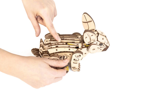 Eco Wood 3D Mechanische Houten Puzzel, Rabbit 21,7×10,4×17,4