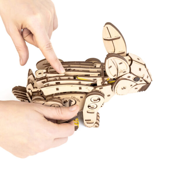 Eco Wood 3D Mechanische Houten Puzzel, Rabbit 21,7×10,4×17,4