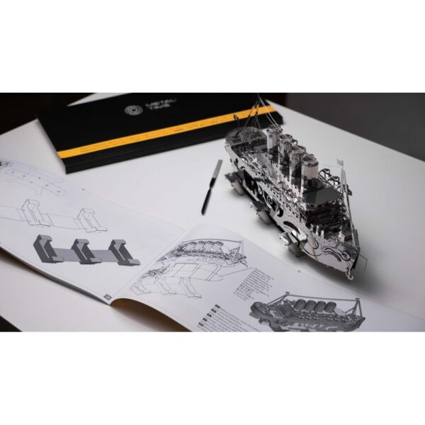 3D Metalen Lost at Sea, Metal Time 30x6x14cm