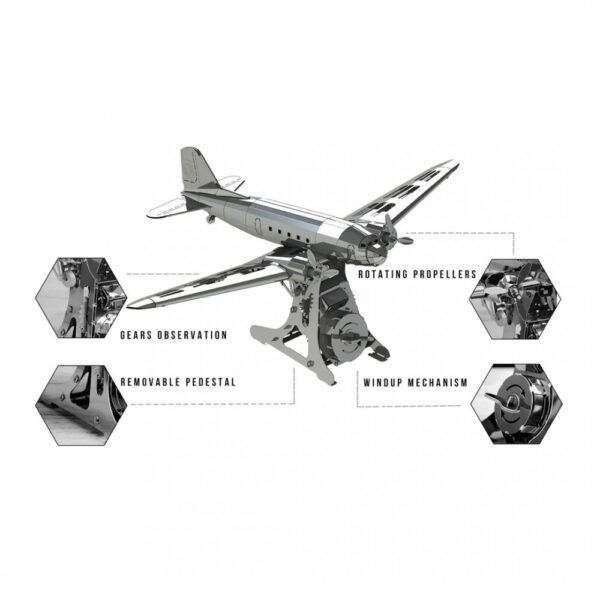 3D Metalen Remarkable Douglas, Metal Time 31,1×21,2×12,8cm