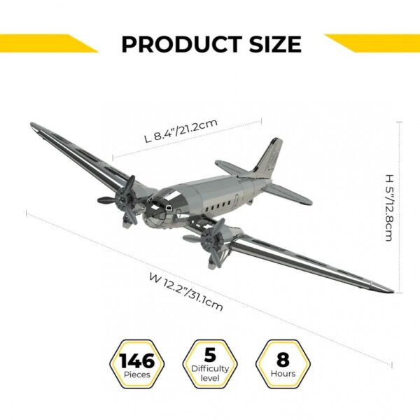 3D Metalen Remarkable Douglas, Metal Time 31,1×21,2×12,8cm