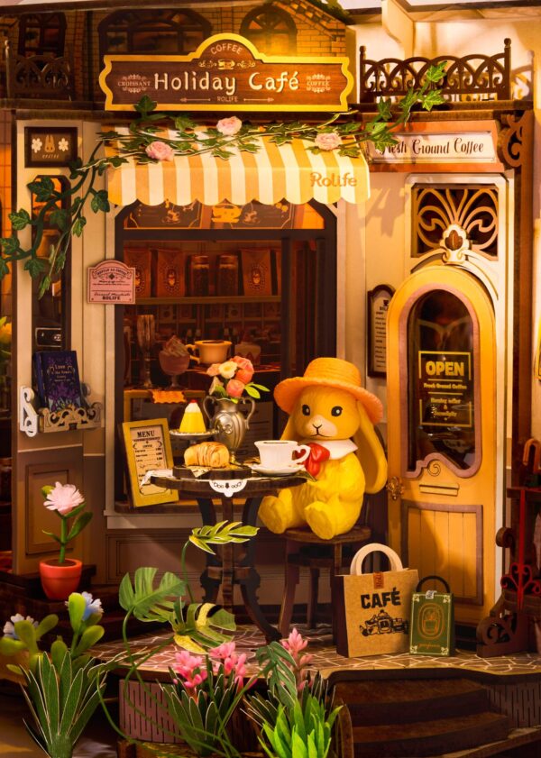 Robotime, 3D Holiday Café 23,2×6,5×31,6cm