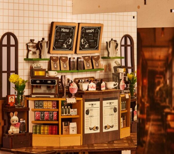 Robotime, 3D Holiday Café 23,2×6,5×31,6cm