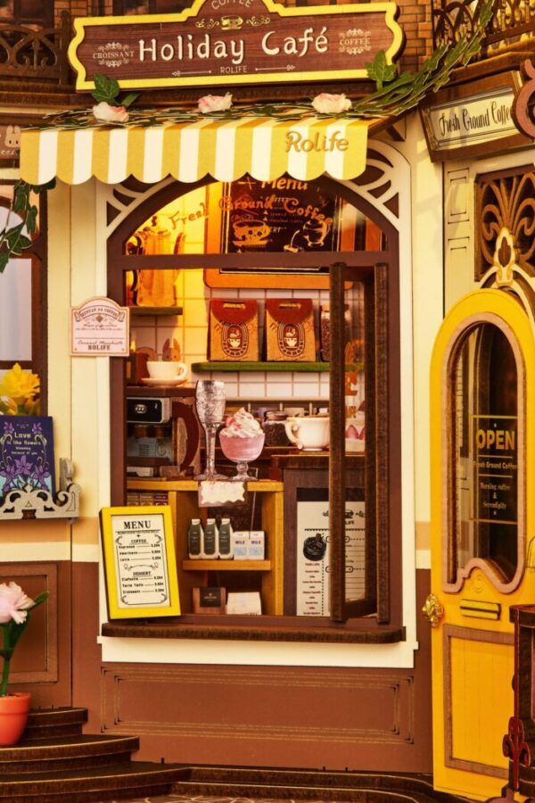 Robotime, 3D Holiday Café 23,2×6,5×31,6cm