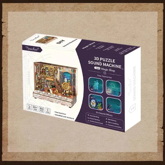 Tonecheer, 3D met 6 verschillende geluidseffecten en stofkap, Magic Shop 18×14,5×15,4cm